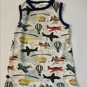 Colorful Aviation Print Kids Romper
